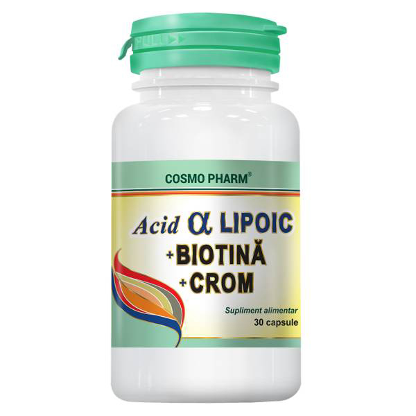 Acid Alfa Lipoic + Biotina + Crom Cosmo Pharm - 30 capsule